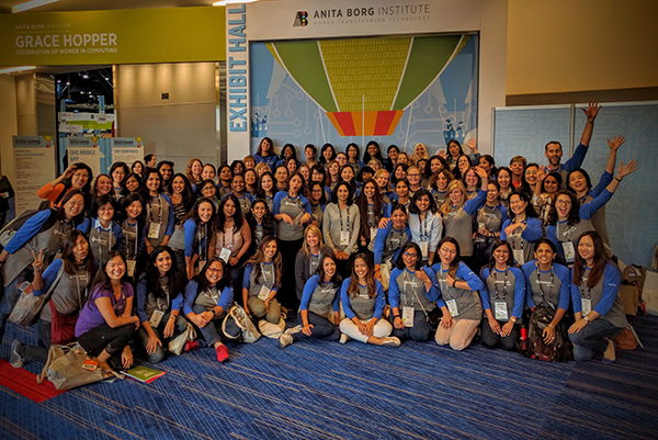 Large group of Qualcomm's female employees at GHC 2016