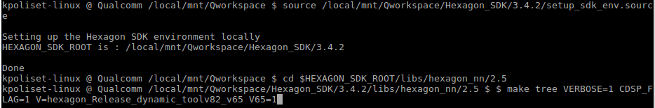 Build the Hexagon SDK to generate Hexagon nn library